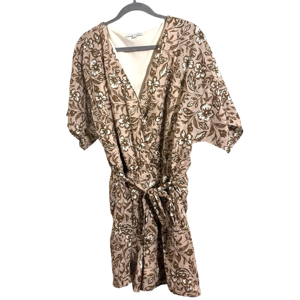 Baltic Born Connor‎ Tan Peach Floral Romper 1X